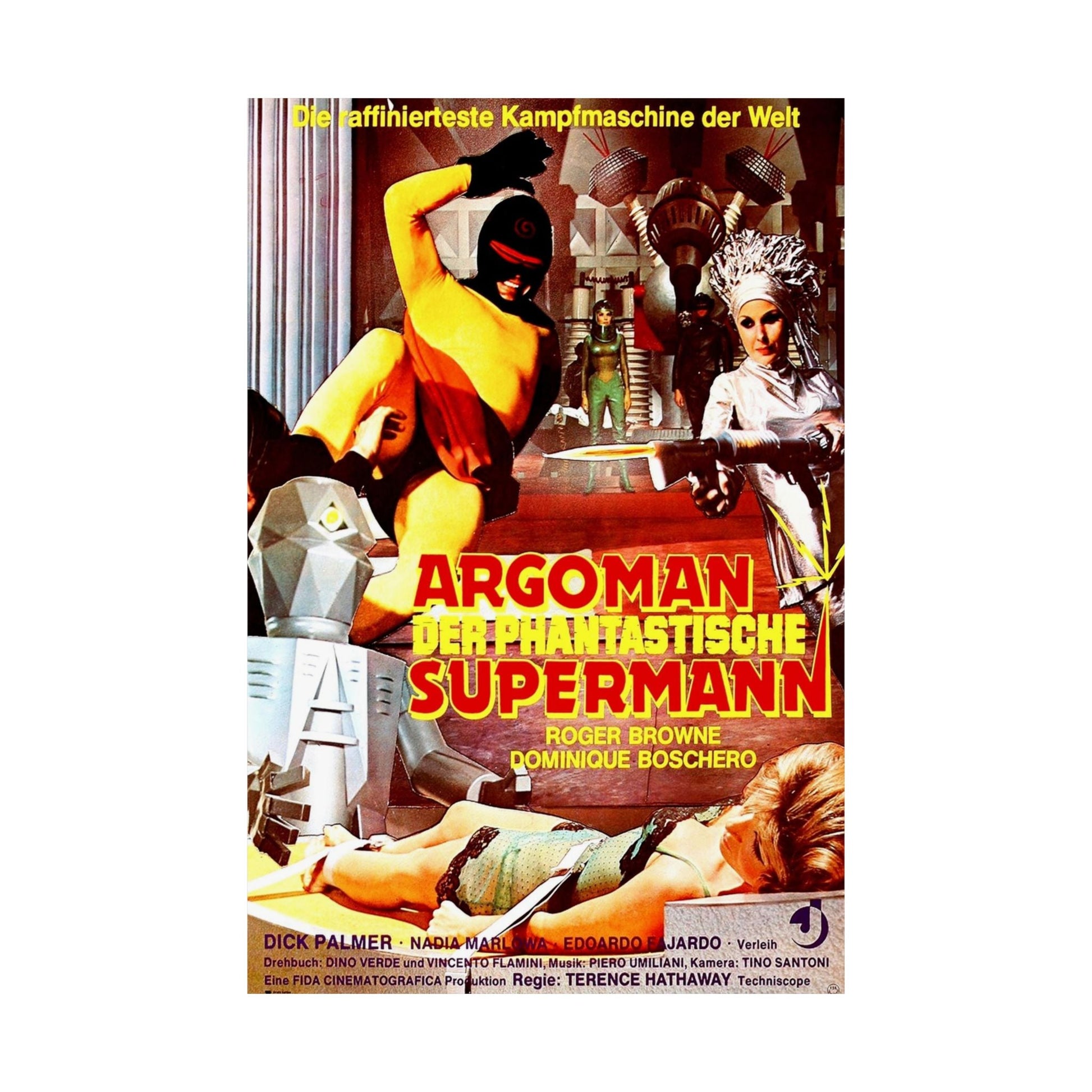 ARGOMAN THE FANTASTIC SUPERMAN 1967 - Paper Movie Poster-The Sticker Space