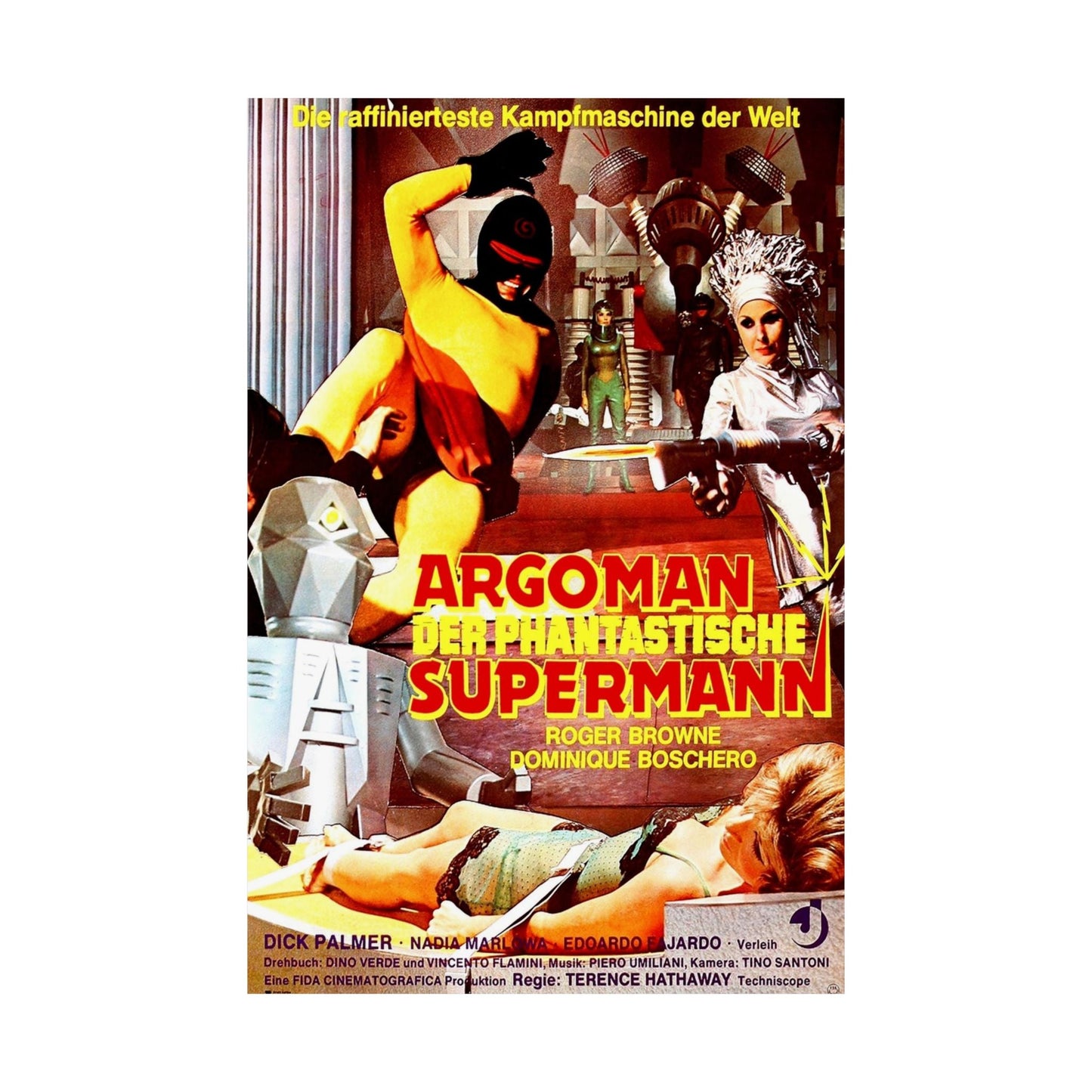 ARGOMAN THE FANTASTIC SUPERMAN 1967 - Paper Movie Poster-The Sticker Space