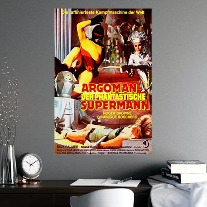 ARGOMAN THE FANTASTIC SUPERMAN 1967 - Paper Movie Poster-The Sticker Space