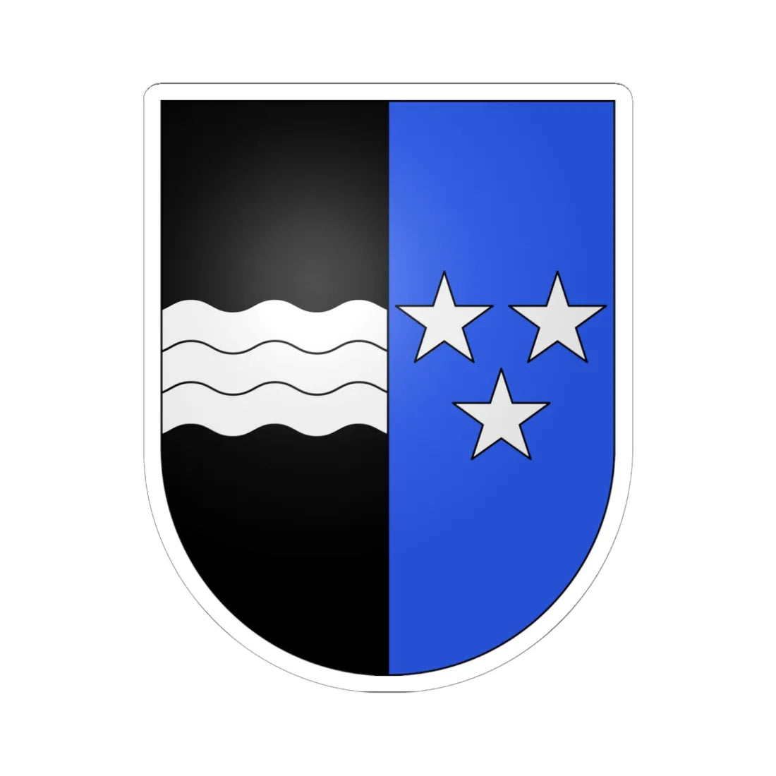 Argovie-coat of arms (Switzerland) (Coat of Arms) STICKER Vinyl Kiss-Cut Decal 6 Inch White - The Sticker Space
