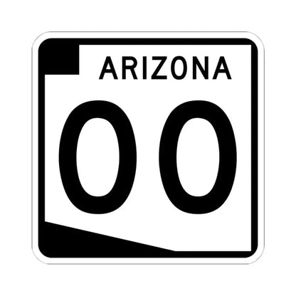 Arizona 00 template (Arizona) (Road Sign) STICKER Vinyl Kiss-Cut Decal 6 Inch White - The Sticker Space