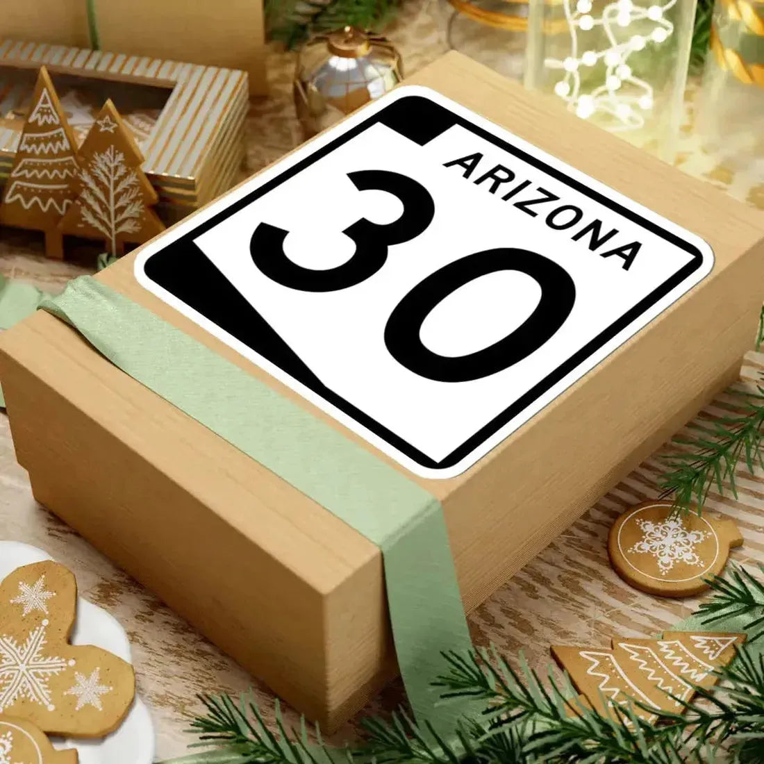 Arizona 30 (Arizona) (Road Sign) STICKER Vinyl Kiss-Cut Decal - The Sticker Space