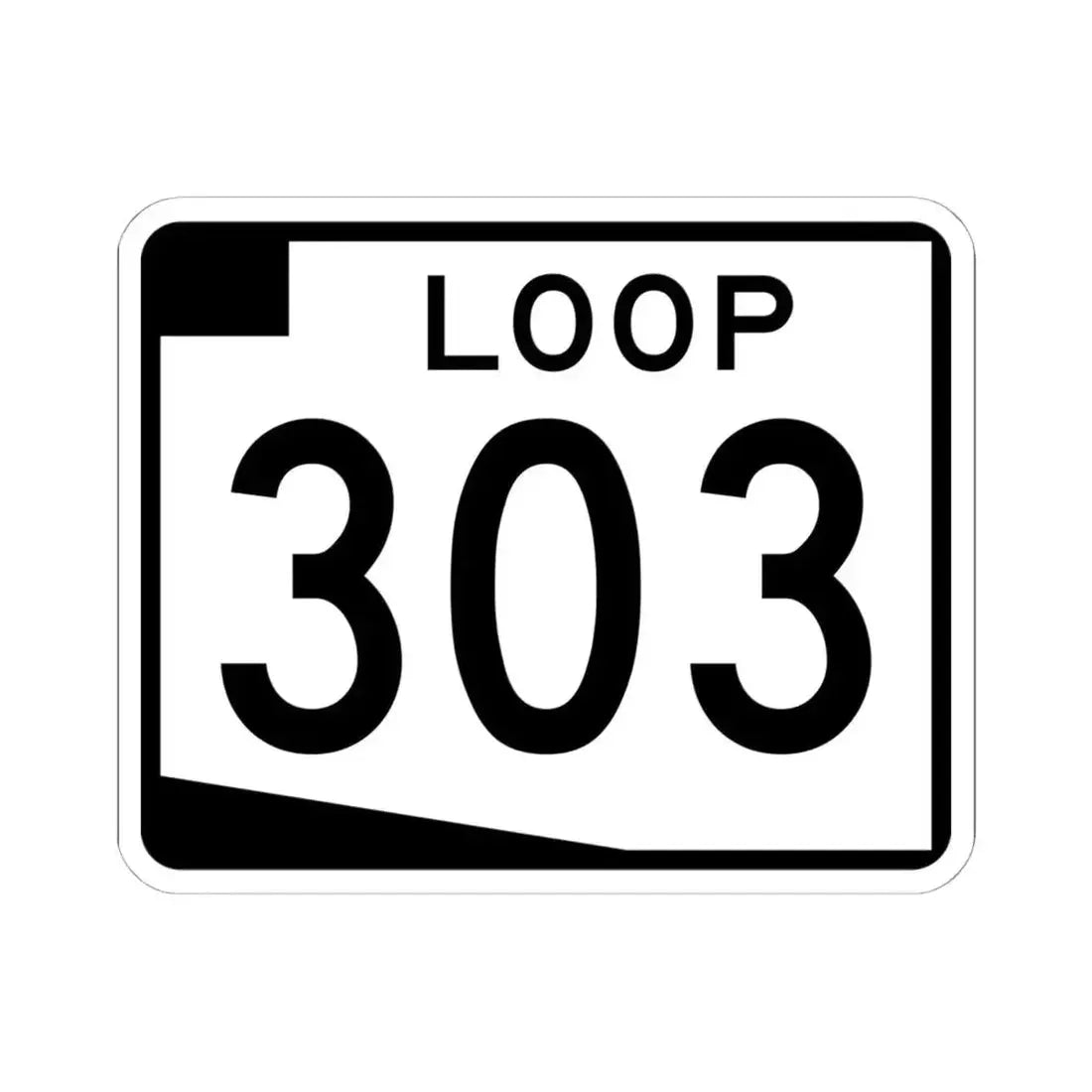 Arizona 303 (Arizona) (Road Sign) STICKER Vinyl Kiss-Cut Decal 6 Inch White - The Sticker Space