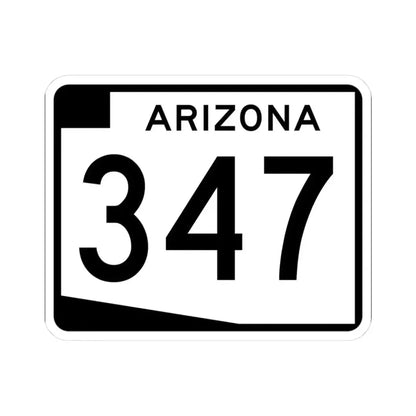 Arizona 347 (Arizona) (Road Sign) STICKER Vinyl Kiss-Cut Decal 3 Inch White - The Sticker Space