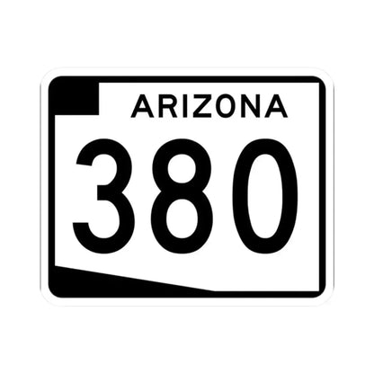 Arizona 380 (Arizona) (Road Sign) STICKER Vinyl Kiss-Cut Decal 2 Inch White - The Sticker Space