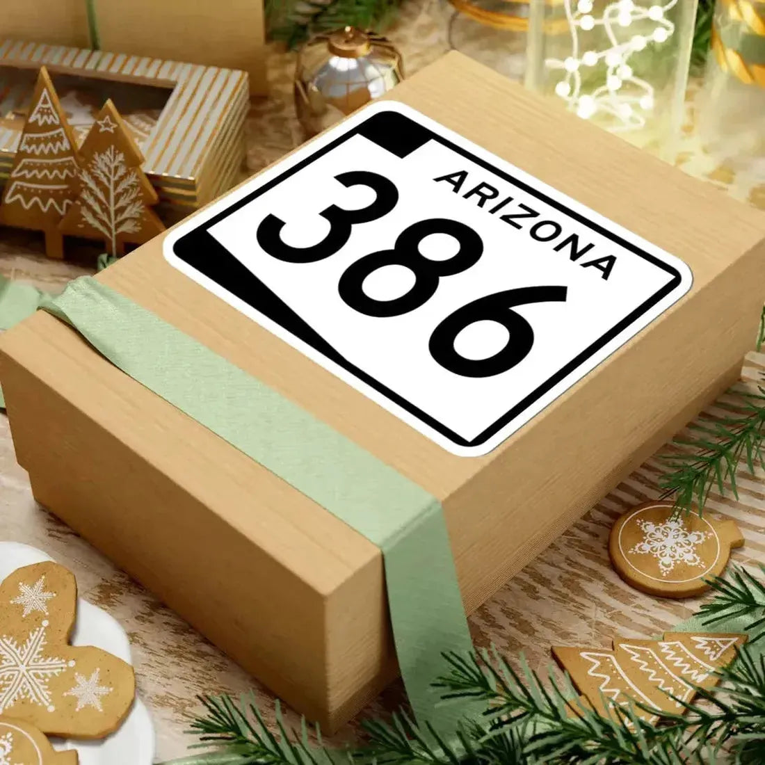 Arizona 386 (Arizona) (Road Sign) STICKER Vinyl Kiss-Cut Decal - The Sticker Space