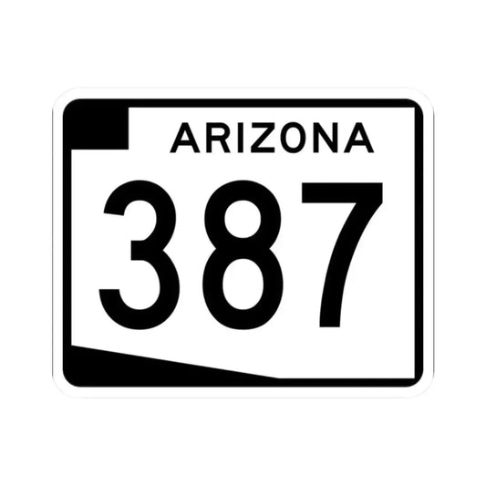 Arizona 387 (Arizona) (Road Sign) STICKER Vinyl Kiss-Cut Decal 2 Inch White - The Sticker Space