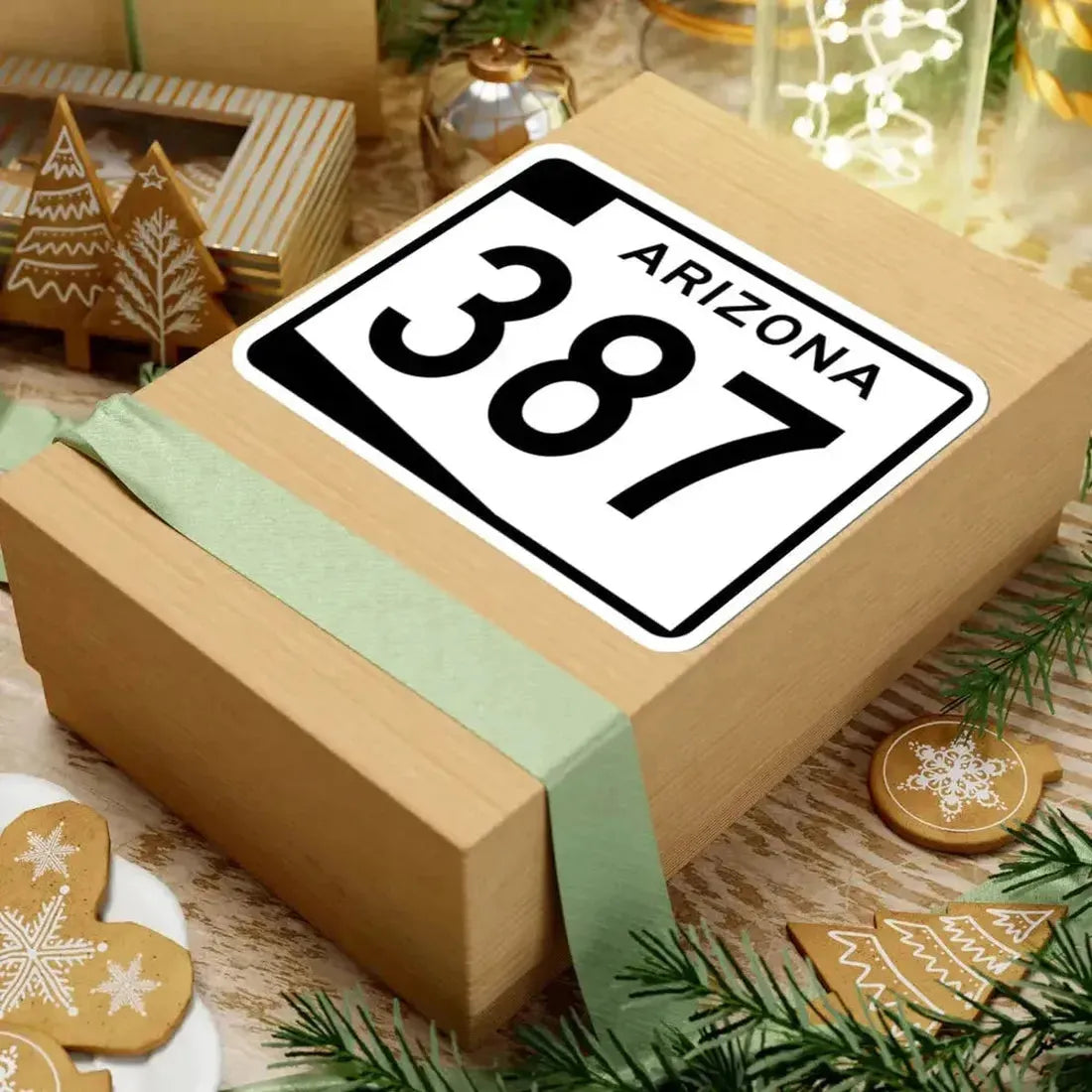 Arizona 387 (Arizona) (Road Sign) STICKER Vinyl Kiss-Cut Decal - The Sticker Space