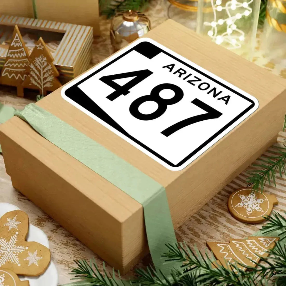 Arizona 487 (Arizona) (Road Sign) STICKER Vinyl Kiss-Cut Decal - The Sticker Space