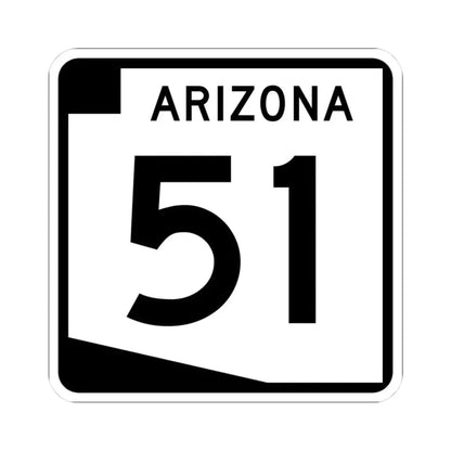 Arizona 51 (Arizona) (Road Sign) STICKER Vinyl Kiss-Cut Decal 3 Inch White - The Sticker Space