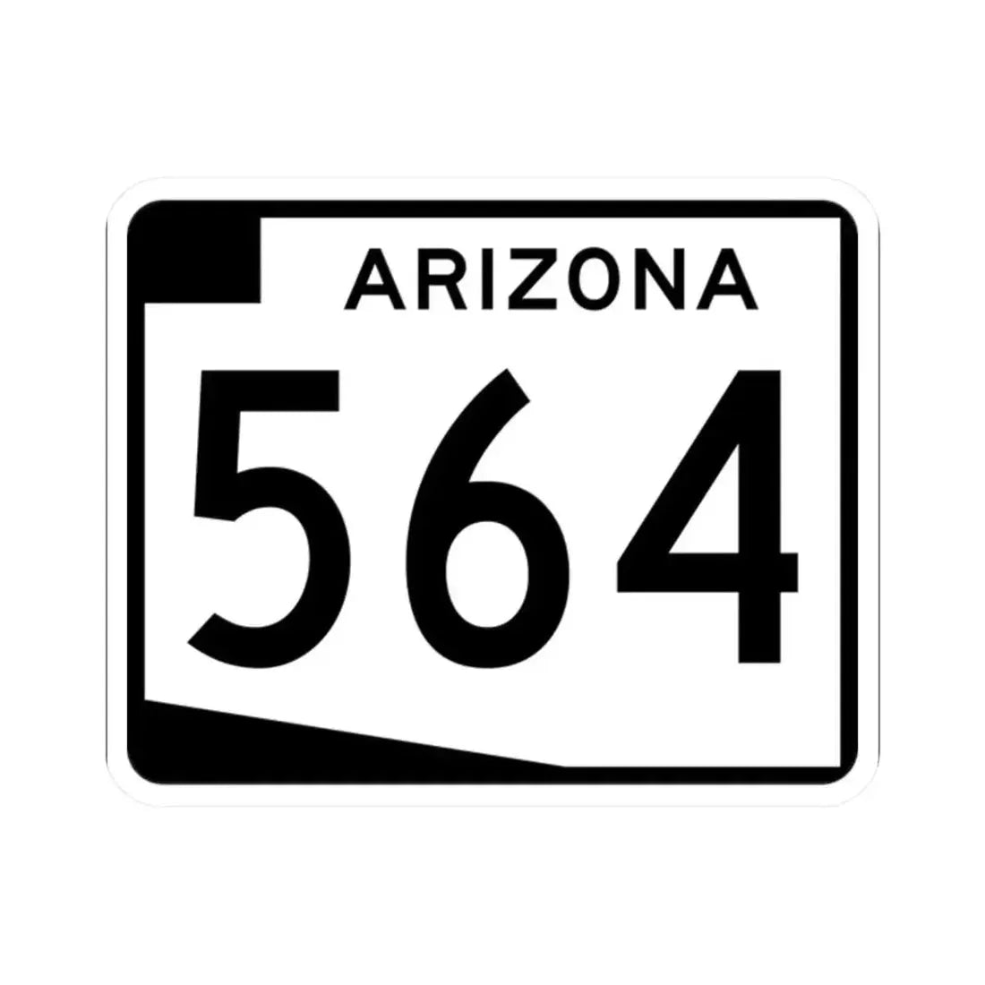 Arizona 564 (Arizona) (Road Sign) STICKER Vinyl Kiss-Cut Decal 2 Inch White - The Sticker Space