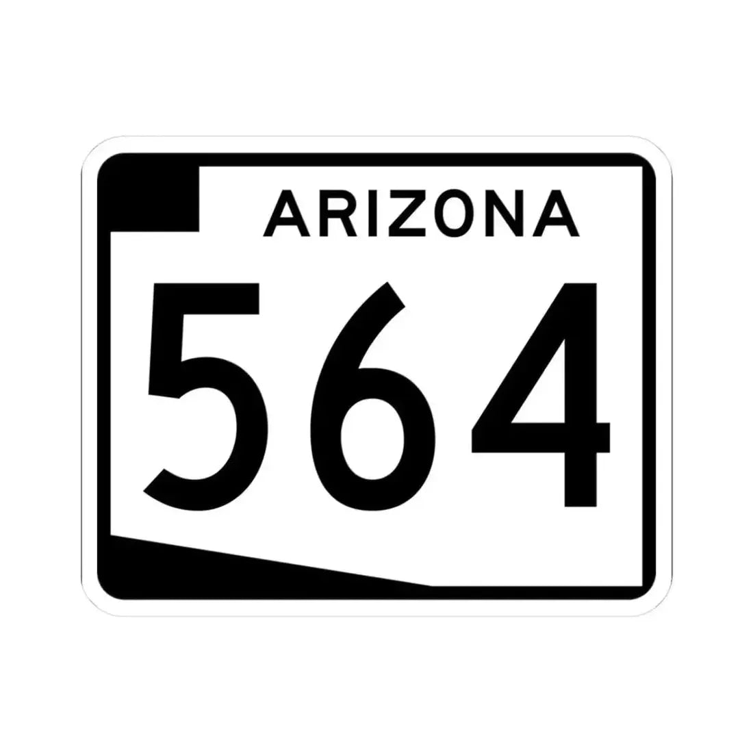 Arizona 564 (Arizona) (Road Sign) STICKER Vinyl Kiss-Cut Decal 3 Inch White - The Sticker Space