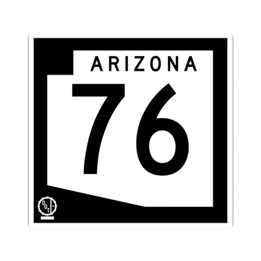 Arizona 76 1978 (Arizona) (Road Sign) STICKER Vinyl Kiss-Cut Decal 2 Inch White - The Sticker Space