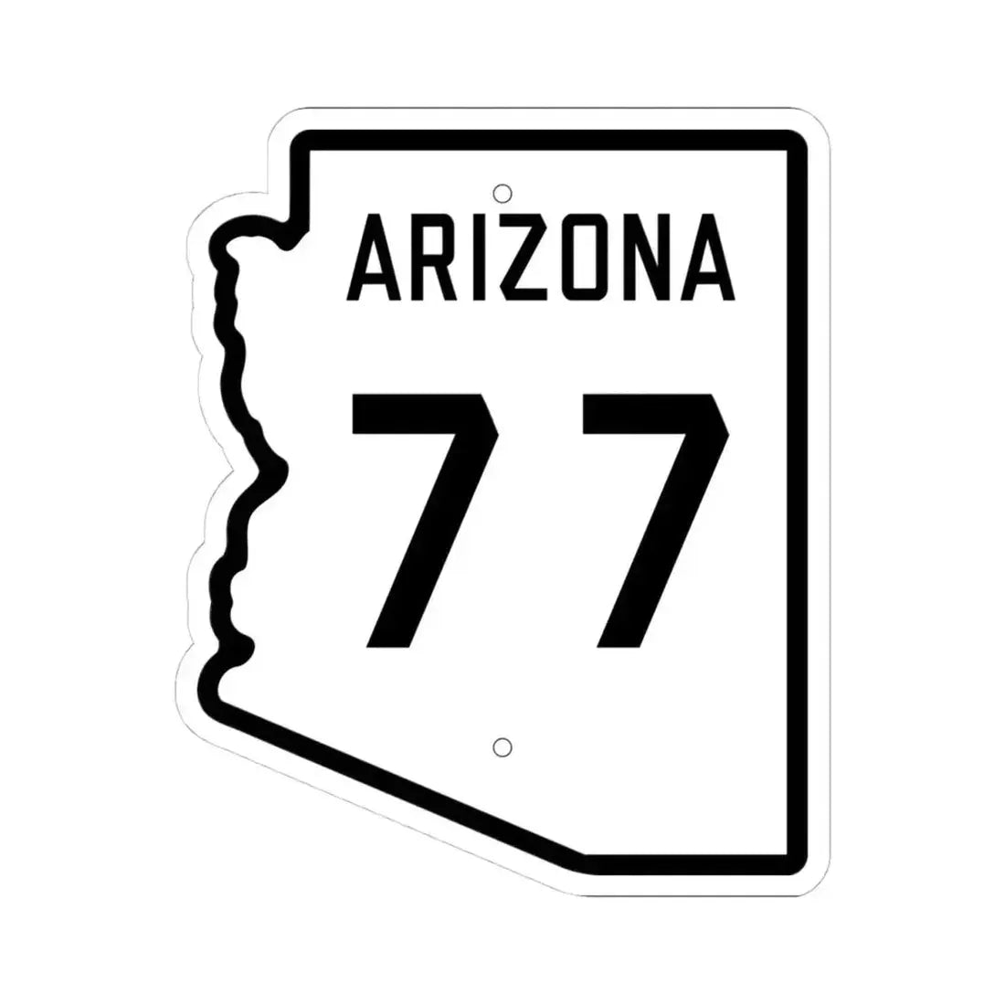 Arizona 77 1941 (Arizona) (Road Sign) STICKER Vinyl Kiss-Cut Decal 4 Inch White - The Sticker Space