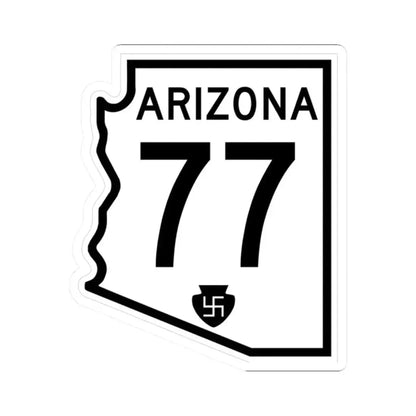 Arizona 77 1956 (Arizona) (Road Sign) STICKER Vinyl Kiss-Cut Decal 2 Inch White - The Sticker Space