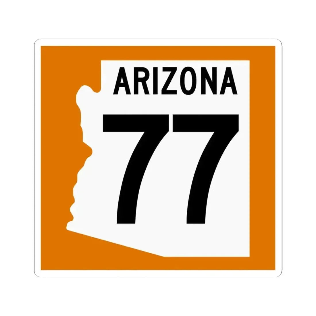 Arizona 77 1960 north (Arizona) (Road Sign) STICKER Vinyl Kiss-Cut Decal - The Sticker Space