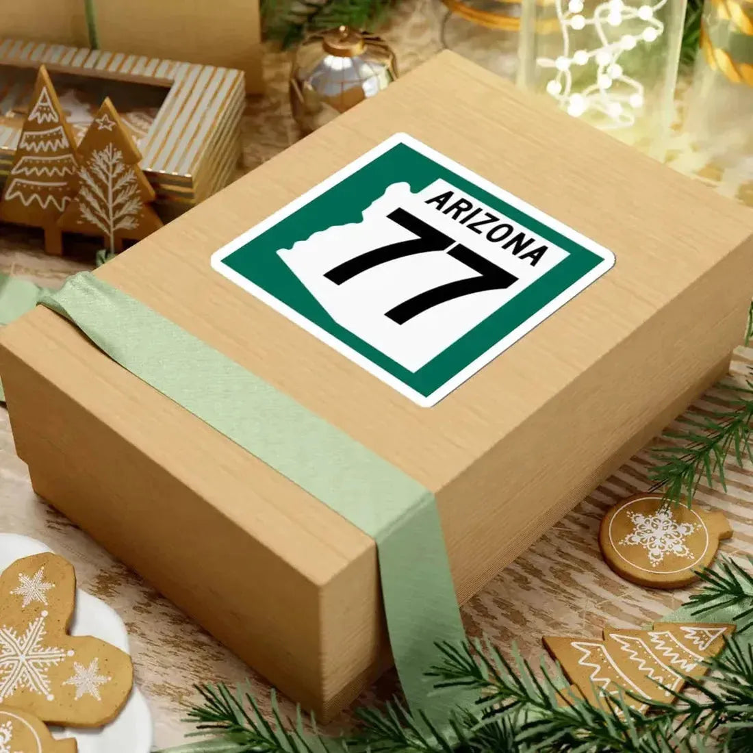 Arizona 77 1960 south (Arizona) (Road Sign) STICKER Vinyl Kiss-Cut Decal - The Sticker Space