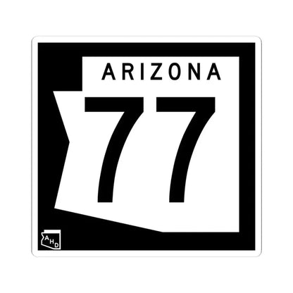 Arizona 77 1973 (Arizona) (Road Sign) STICKER Vinyl Kiss-Cut Decal 4 Inch White - The Sticker Space