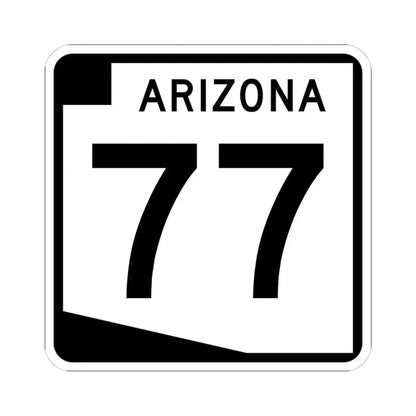 Arizona 77 (Arizona) (Road Sign) STICKER Vinyl Kiss-Cut Decal 4 Inch White - The Sticker Space
