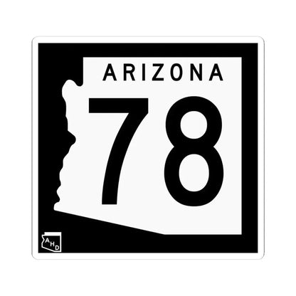 Arizona 78 1963 (Arizona) (Road Sign) STICKER Vinyl Kiss-Cut Decal 4 Inch White - The Sticker Space