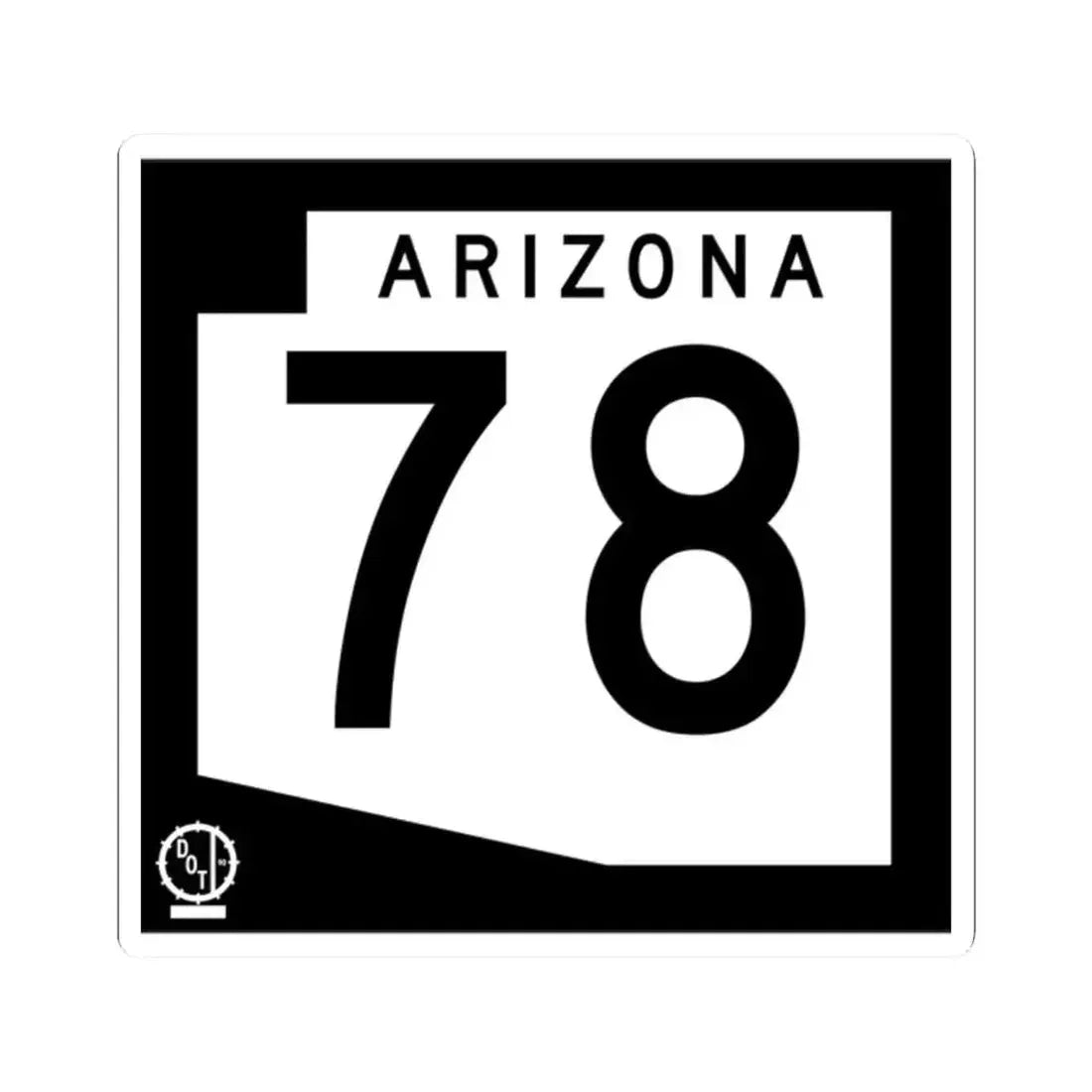 Arizona 78 1978 (Arizona) (Road Sign) STICKER Vinyl Kiss-Cut Decal 2 Inch White - The Sticker Space