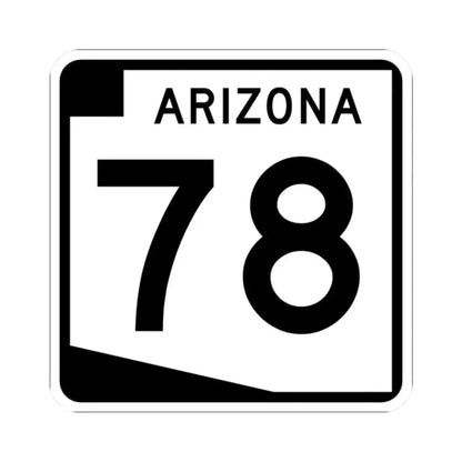 Arizona 78 (Arizona) (Road Sign) STICKER Vinyl Kiss-Cut Decal 2 Inch White - The Sticker Space