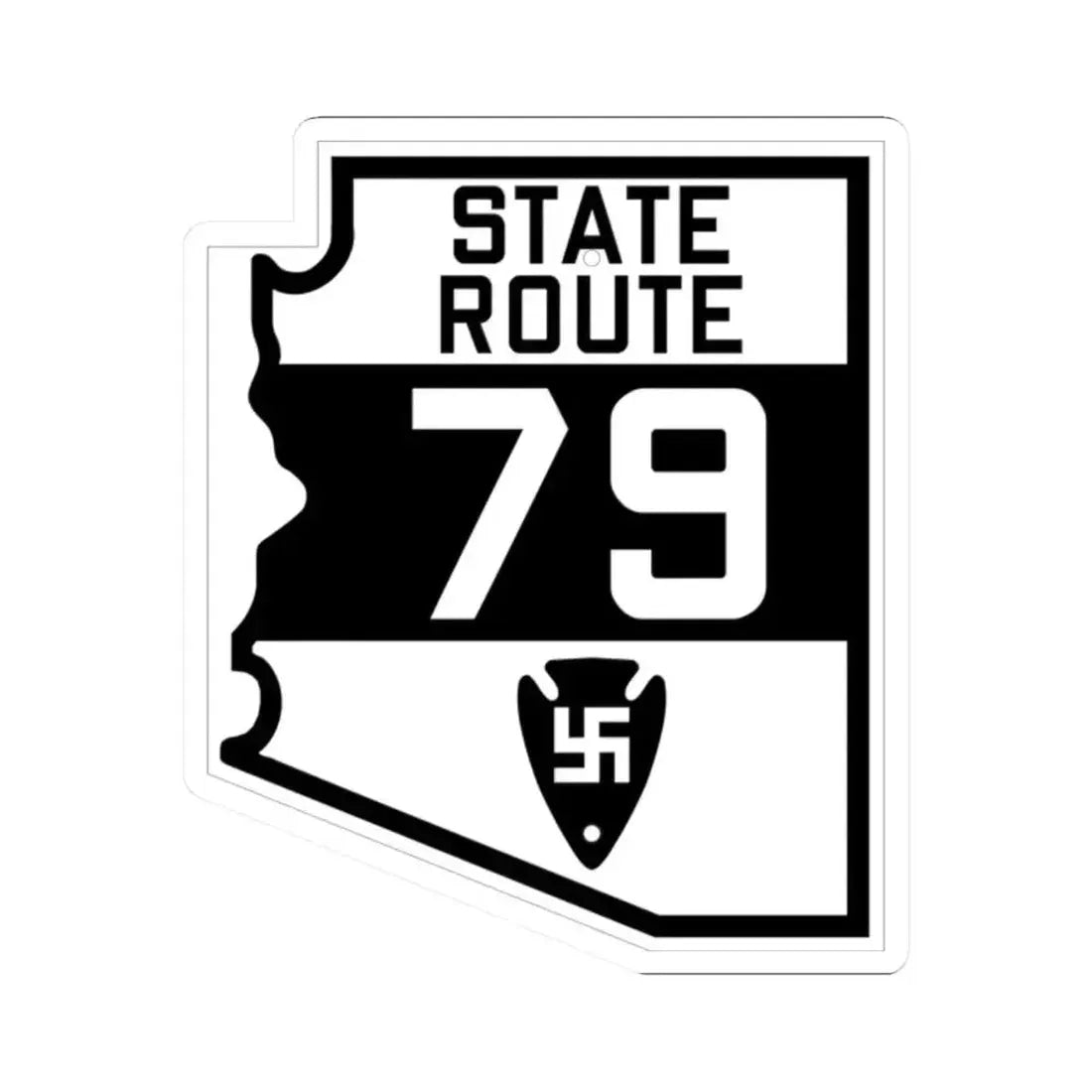 Arizona 79 1927 (Arizona) (Road Sign) STICKER Vinyl Kiss-Cut Decal 2 Inch White - The Sticker Space
