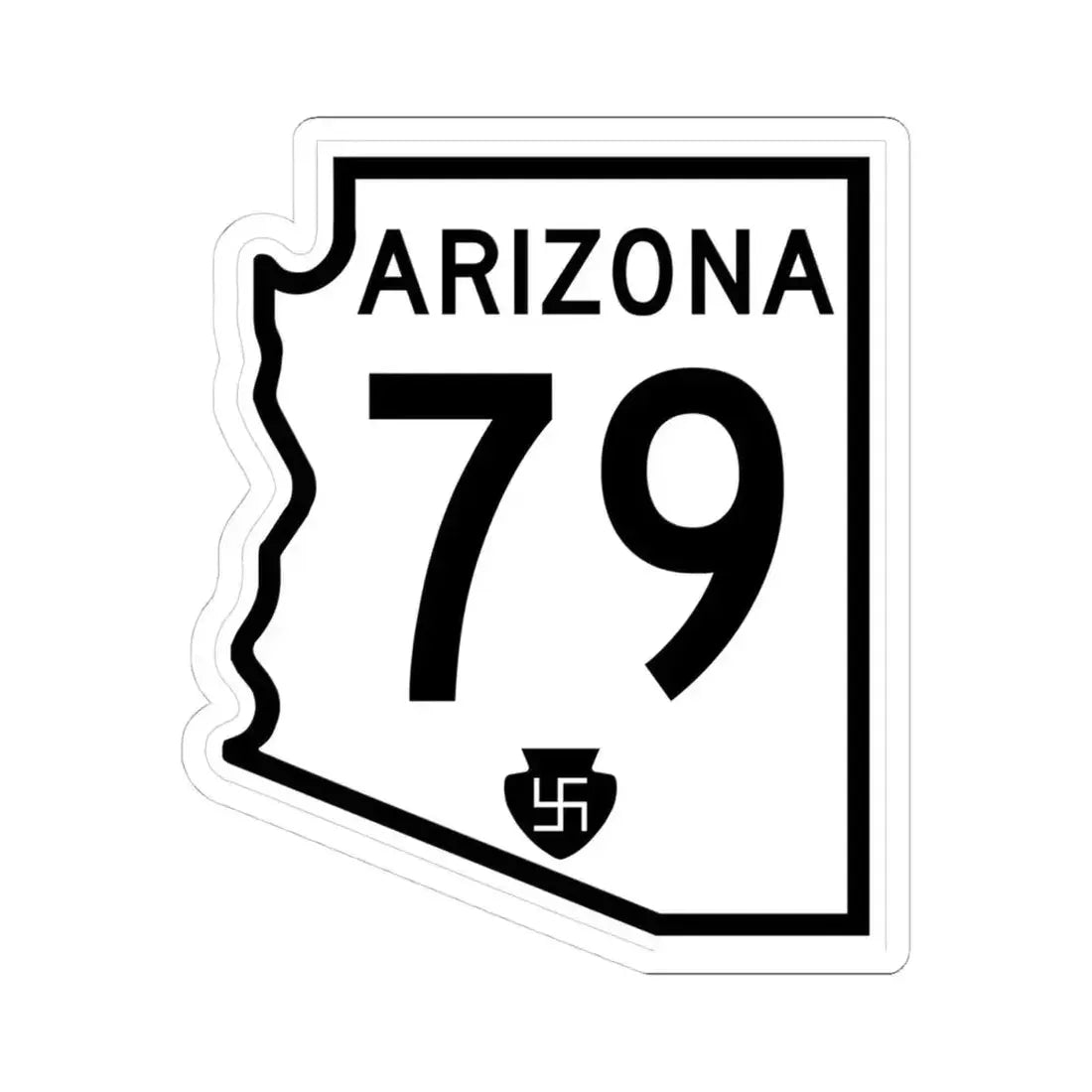 Arizona 79 1956 (Arizona) (Road Sign) STICKER Vinyl Kiss-Cut Decal 4 Inch White - The Sticker Space