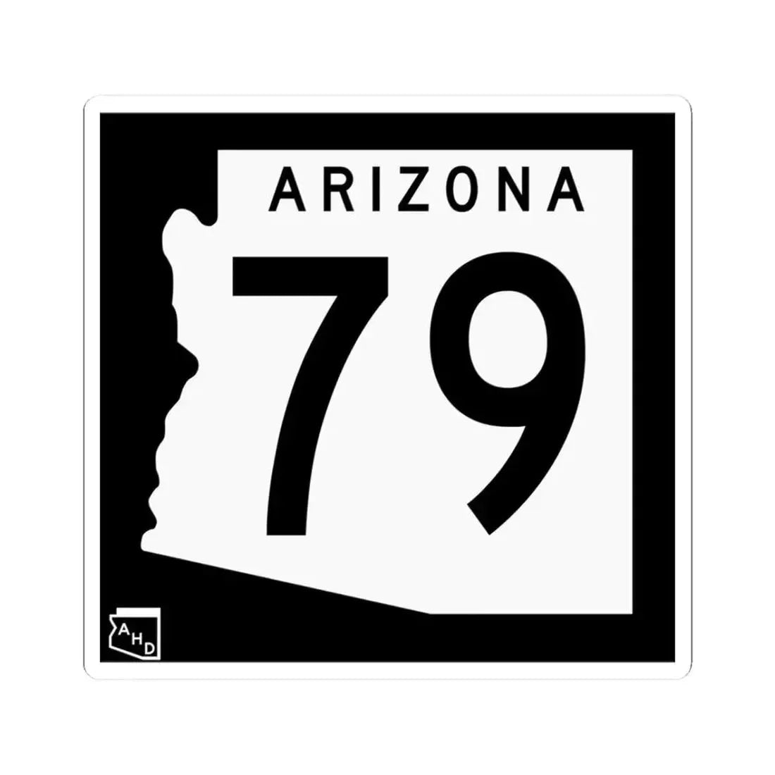 Arizona 79 1963 (Arizona) (Road Sign) STICKER Vinyl Kiss-Cut Decal 3 Inch White - The Sticker Space