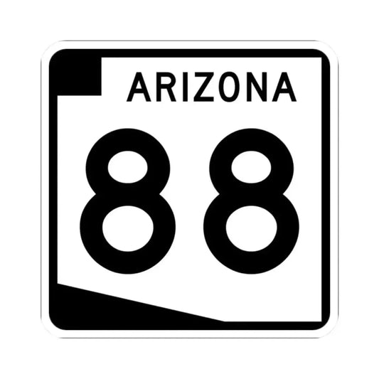 Arizona 88 (Arizona) (Road Sign) STICKER Vinyl Kiss-Cut Decal 2 Inch White - The Sticker Space