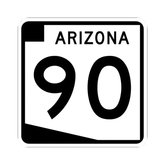 Arizona 90 (Arizona) (Road Sign) STICKER Vinyl Kiss-Cut Decal 2 Inch White - The Sticker Space