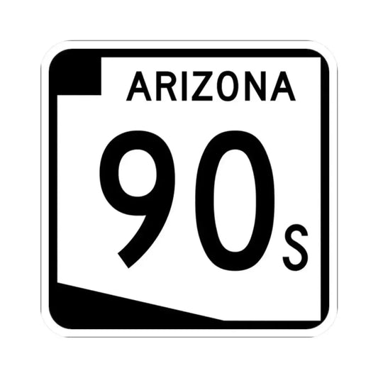 Arizona 90S (Arizona) (Road Sign) STICKER Vinyl Kiss-Cut Decal 2 Inch White - The Sticker Space