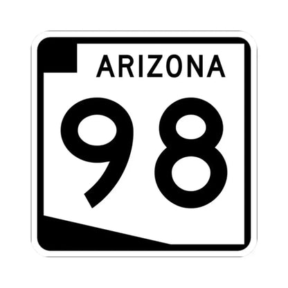 Arizona 98 (Arizona) (Road Sign) STICKER Vinyl Kiss-Cut Decal 2 Inch White - The Sticker Space