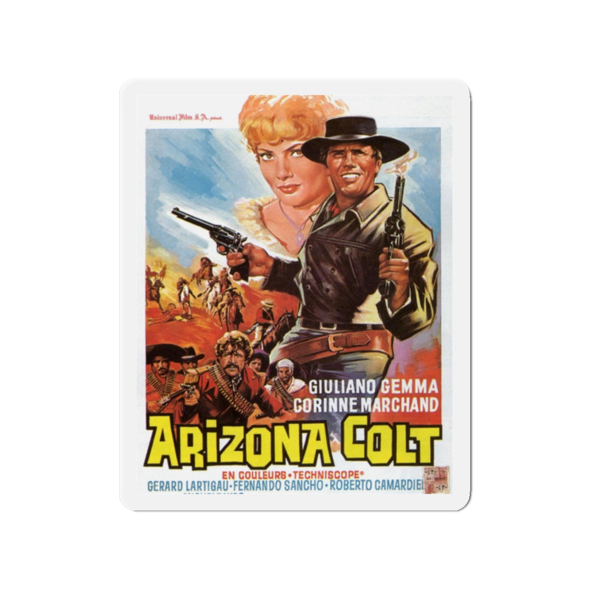 ARIZONA COLT 1966 Movie Poster - Die-Cut Magnet-2" x 2"-The Sticker Space