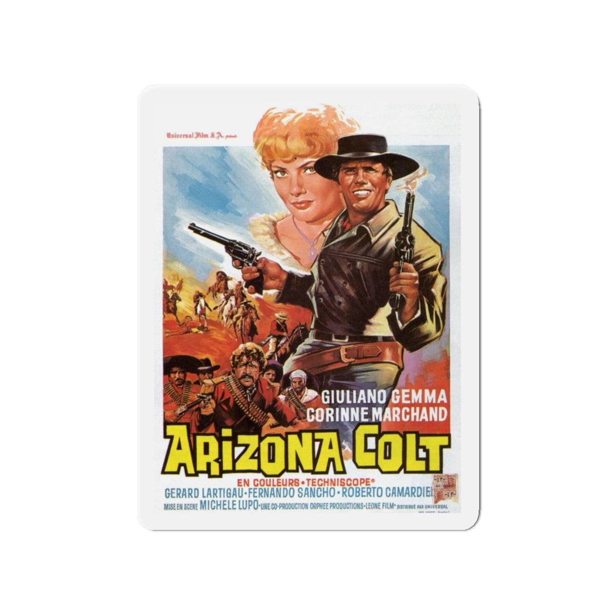 ARIZONA COLT 1966 Movie Poster - Die-Cut Magnet-4" x 4"-The Sticker Space