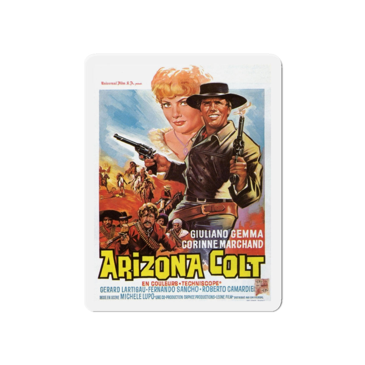 ARIZONA COLT 1966 Movie Poster - Die-Cut Magnet-6 × 6"-The Sticker Space