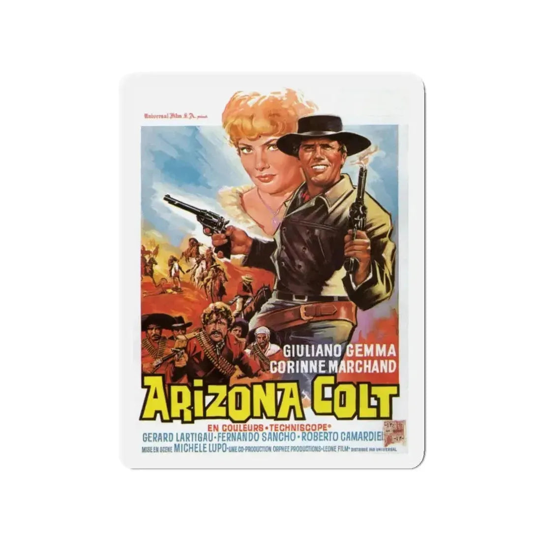 ARIZONA COLT 1966 Movie Poster - Refrigerator Magnet 3 Inch - The Sticker Space