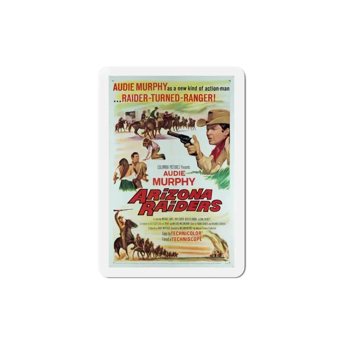 Arizona Raiders 1965 Movie Poster Refrigerator Magnet 4 Inch - The Sticker Space