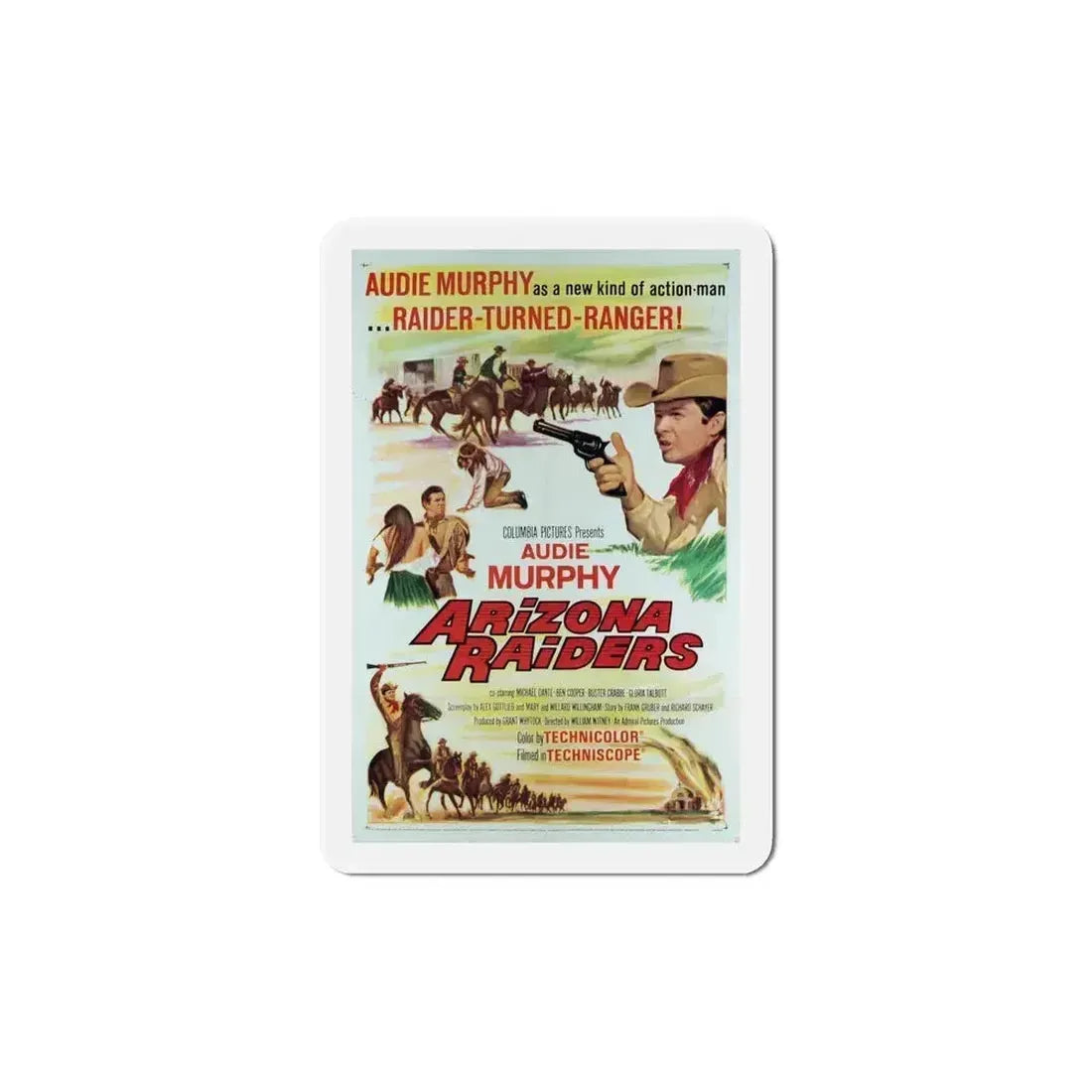 Arizona Raiders 1965 Movie Poster Refrigerator Magnet 6 Inch - The Sticker Space