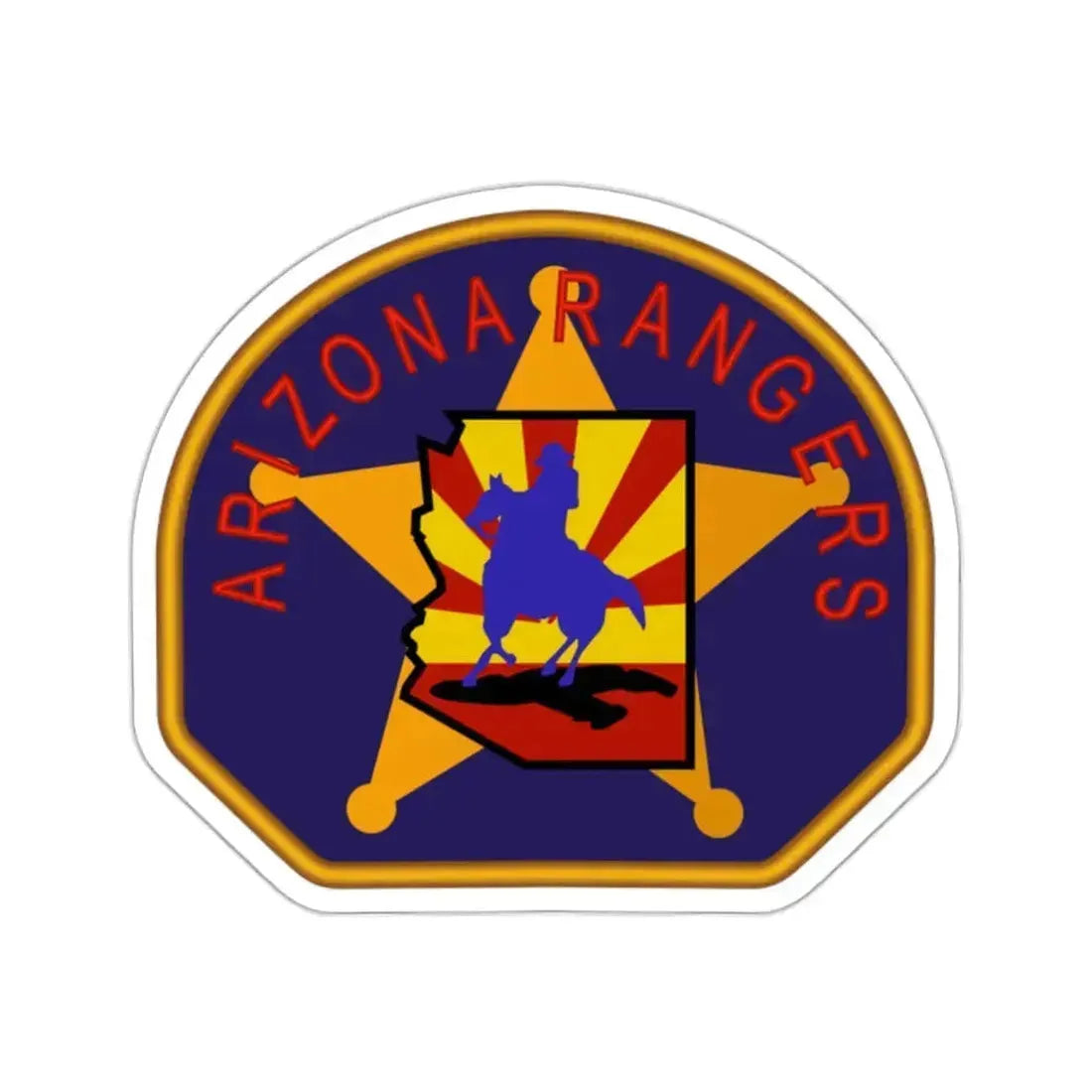 Arizona Rangers - STICKER Vinyl Kiss-Cut Decal 2 Inch White - The Sticker Space