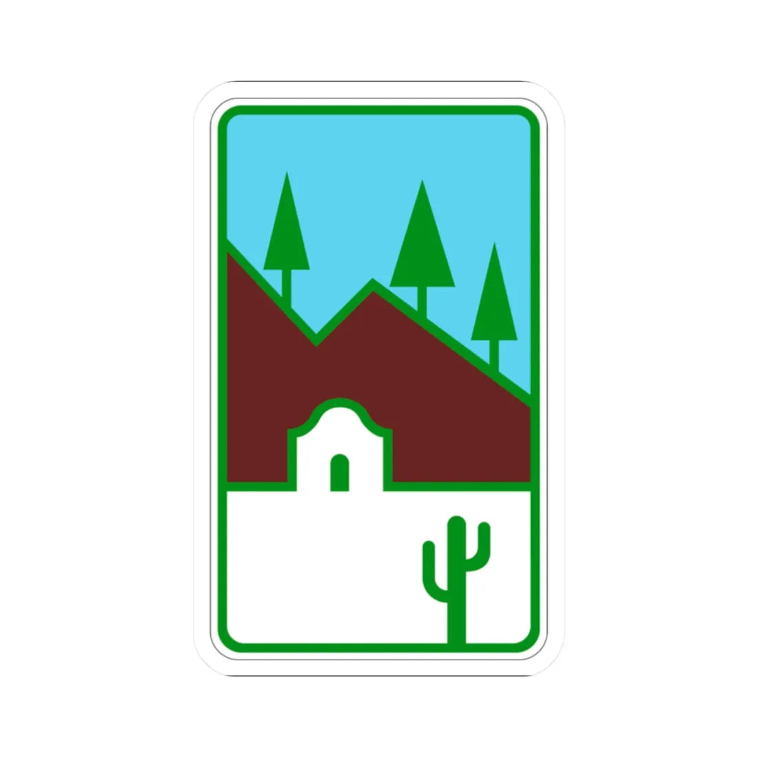 Arizona Scenic Road Marker (Arizona) (Road Sign) STICKER Vinyl Kiss-Cut Decal 2 Inch White - The Sticker Space
