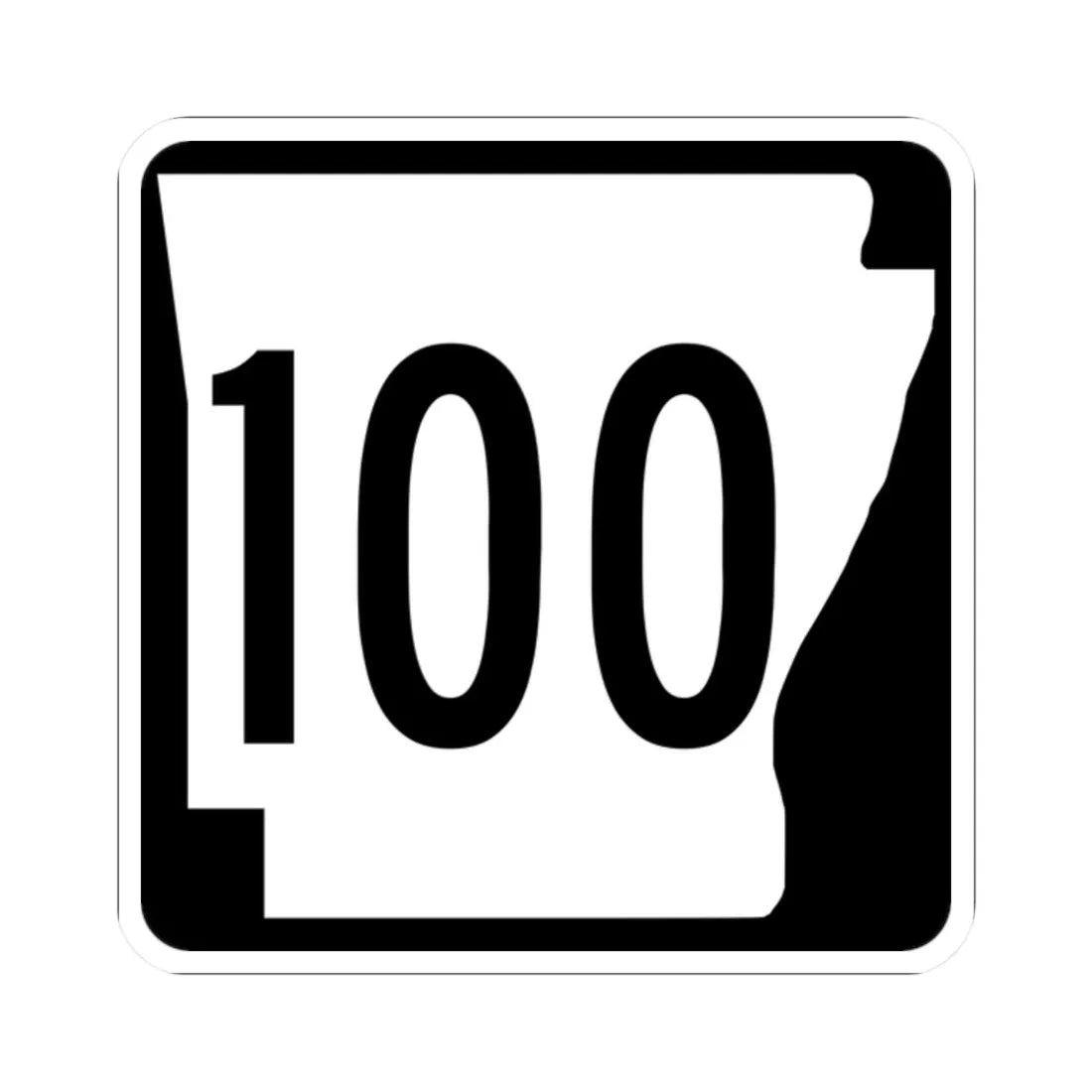 Arkansas 100 1970 (Arkansas) (Road Sign) STICKER Vinyl Kiss-Cut Decal 2 Inch White - The Sticker Space