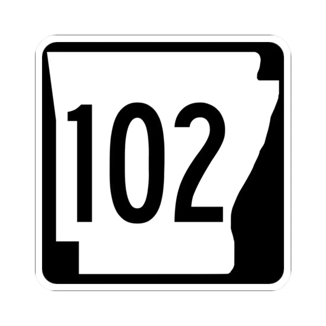 Arkansas 102 1970 (Arkansas) (Road Sign) STICKER Vinyl Kiss-Cut Decal 2 Inch White - The Sticker Space