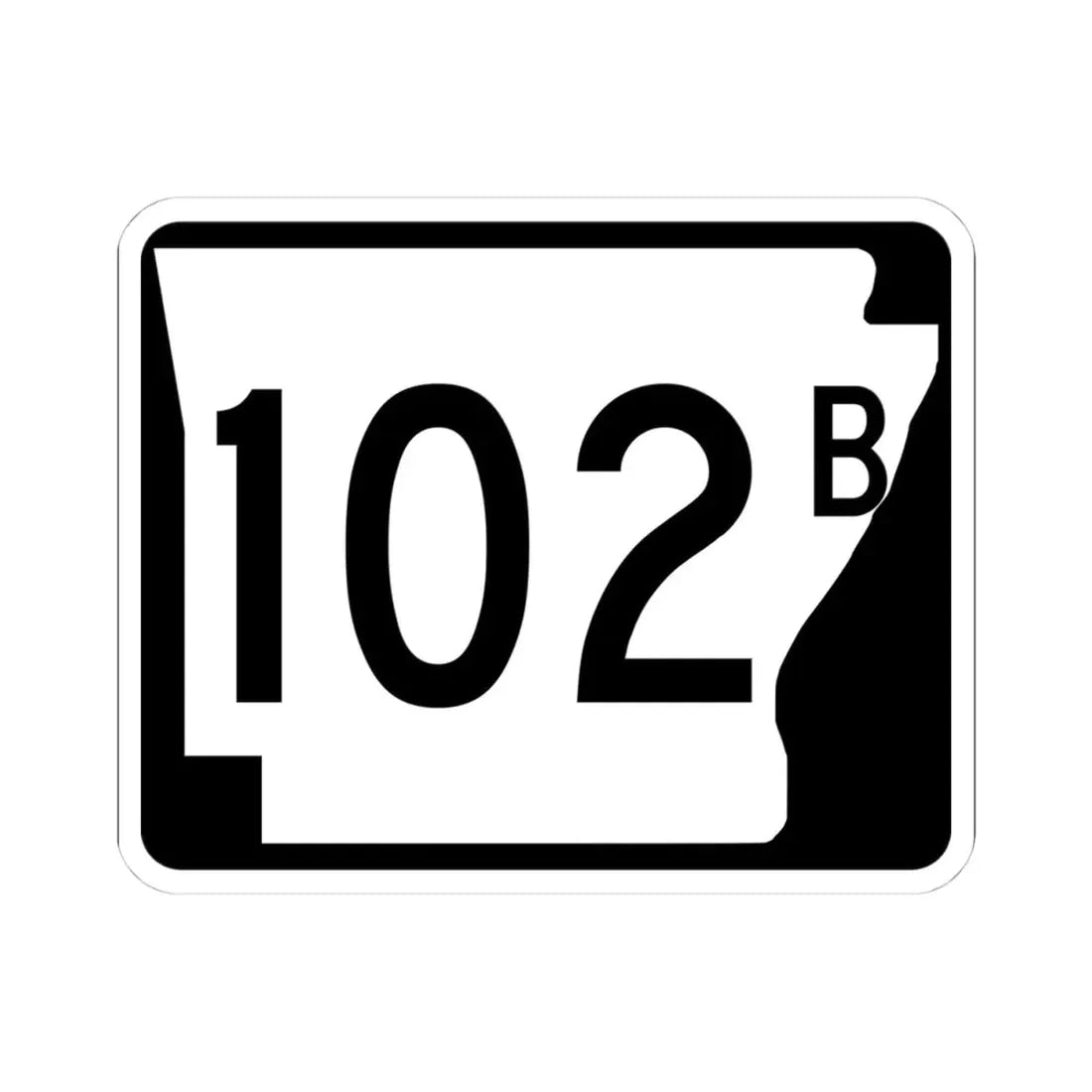 Arkansas 102B (Arkansas) (Road Sign) STICKER Vinyl Kiss-Cut Decal 4 Inch White - The Sticker Space
