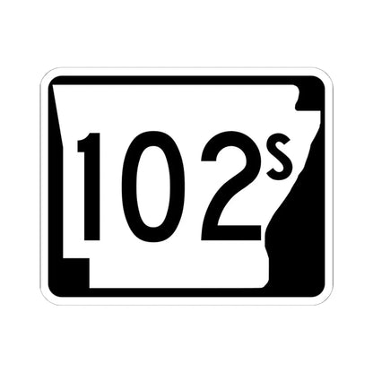 Arkansas 102S (Arkansas) (Road Sign) STICKER Vinyl Kiss-Cut Decal 6 Inch White - The Sticker Space