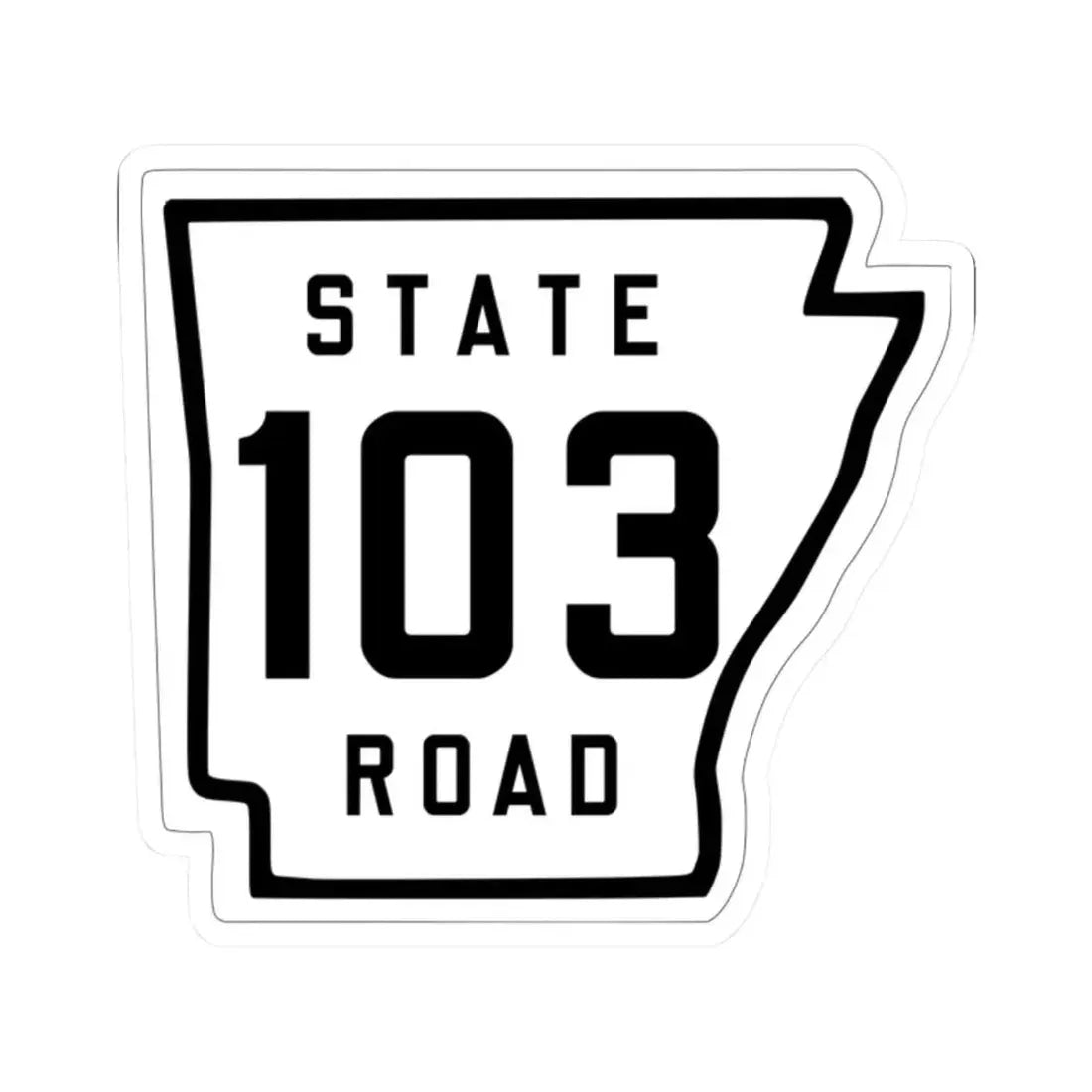 Arkansas 103 1926 (Arkansas) (Road Sign) STICKER Vinyl Kiss-Cut Decal 2 Inch White - The Sticker Space