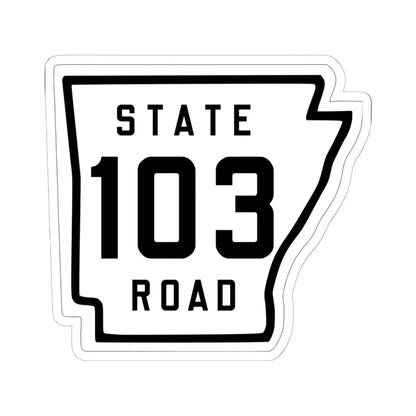 Arkansas 103 1926 (Arkansas) (Road Sign) STICKER Vinyl Kiss-Cut Decal 6 Inch White - The Sticker Space