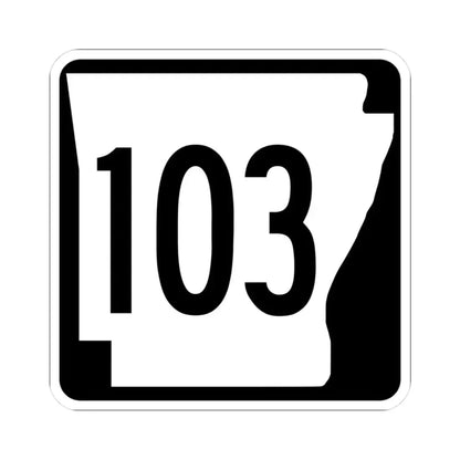 Arkansas 103 1970 (Arkansas) (Road Sign) STICKER Vinyl Kiss-Cut Decal 3 Inch White - The Sticker Space