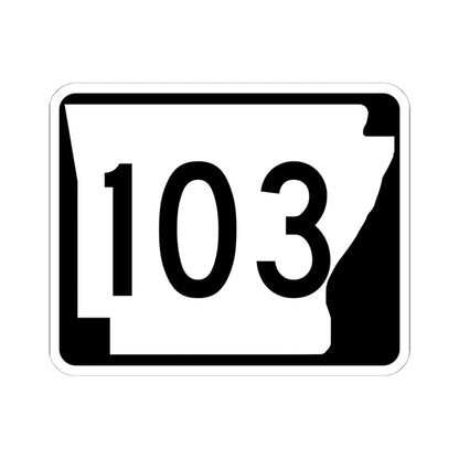 Arkansas 103 (Arkansas) (Road Sign) STICKER Vinyl Kiss-Cut Decal 6 Inch White - The Sticker Space