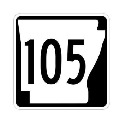 Arkansas 105 1970 (Arkansas) (Road Sign) STICKER Vinyl Kiss-Cut Decal 6 Inch White - The Sticker Space